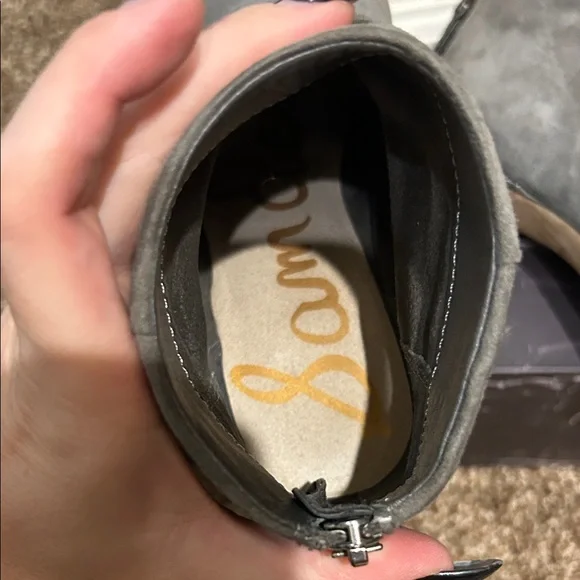 Sam Edelman Gray Suede Ankle Booties - Picture 4 of 7